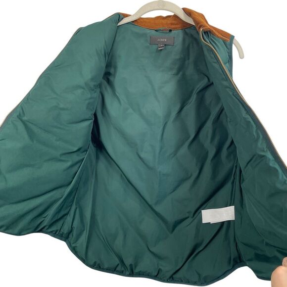 J. Crew‎ quilted excursion zip up vest Size XS green mustard yellow old money - Picture 8 of 8